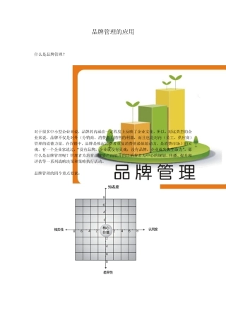 品牌管理的应用