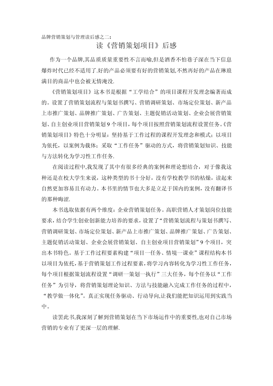 品牌营销策划与管理读后感_第2页