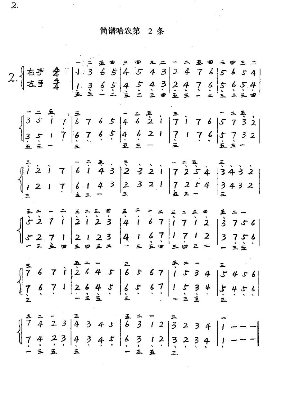 哈农(简谱版)_第2页