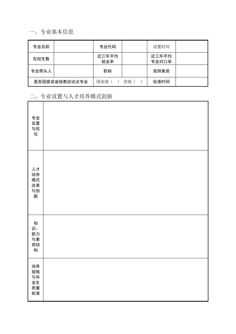 哈尔滨职业技术学院专业评估申报表专业名称：所属专业大类：所属_第3页