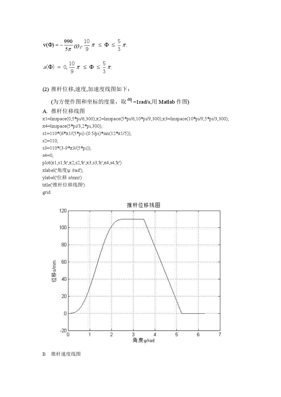 哈工大机械原理21号大作业2凸轮机构_第3页