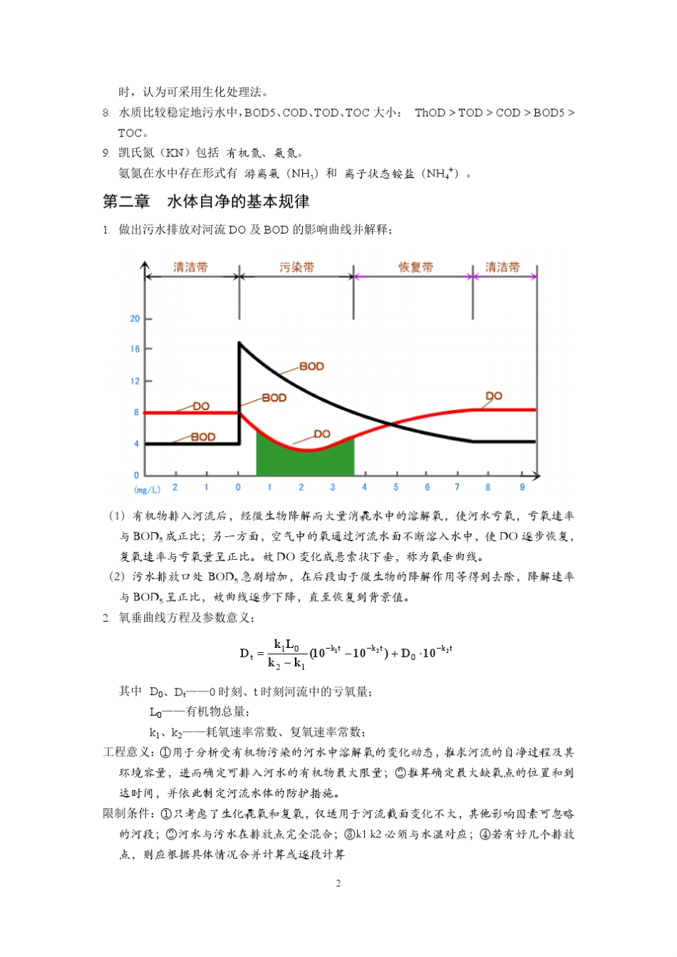 哈工大水污染控制工程复习总结_第2页