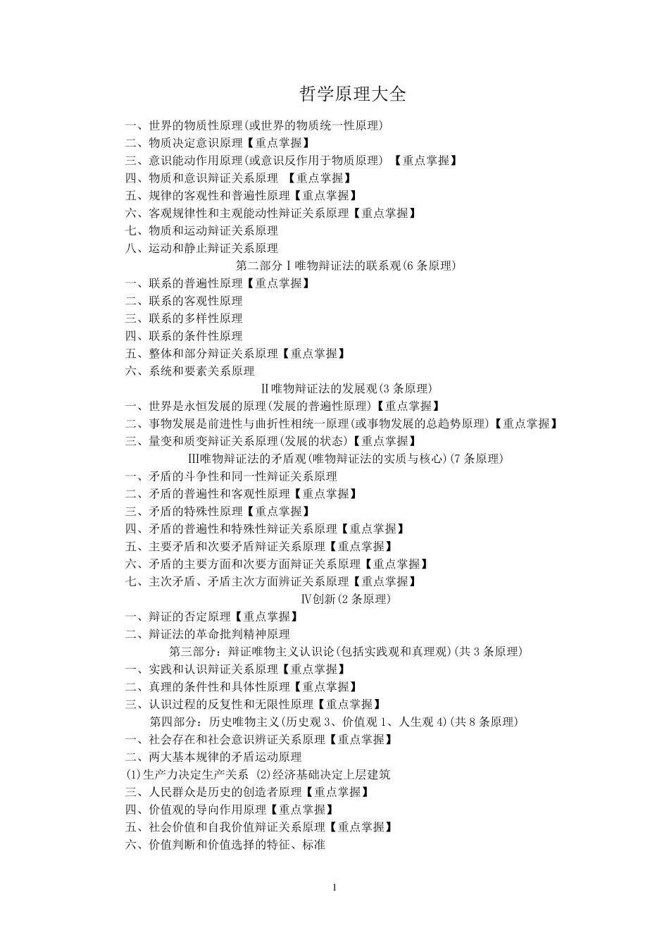哲学原理大全_第1页