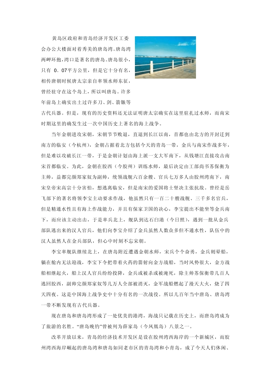 唐岛湾调研报告_第1页