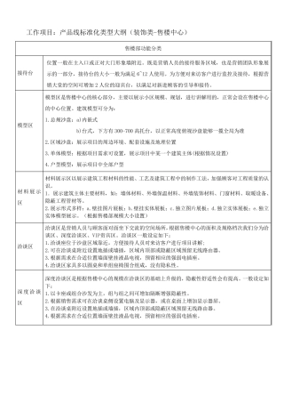 售楼部标准化分类