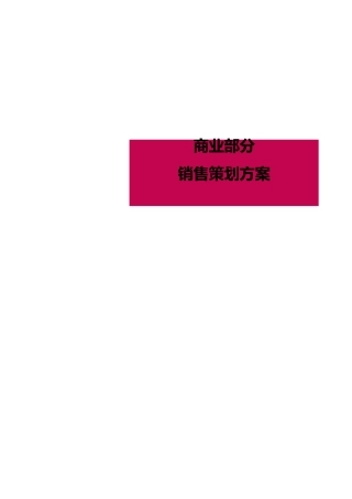 商业地产销售方案