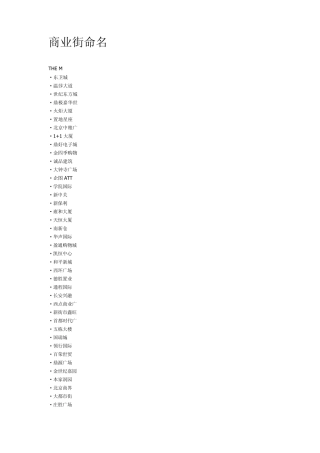 商业街命名11