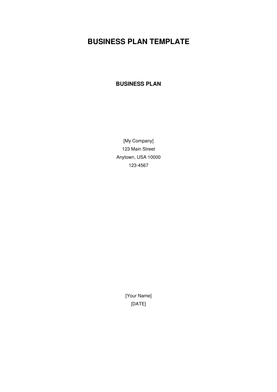 商业计划书模板英文版_第1页