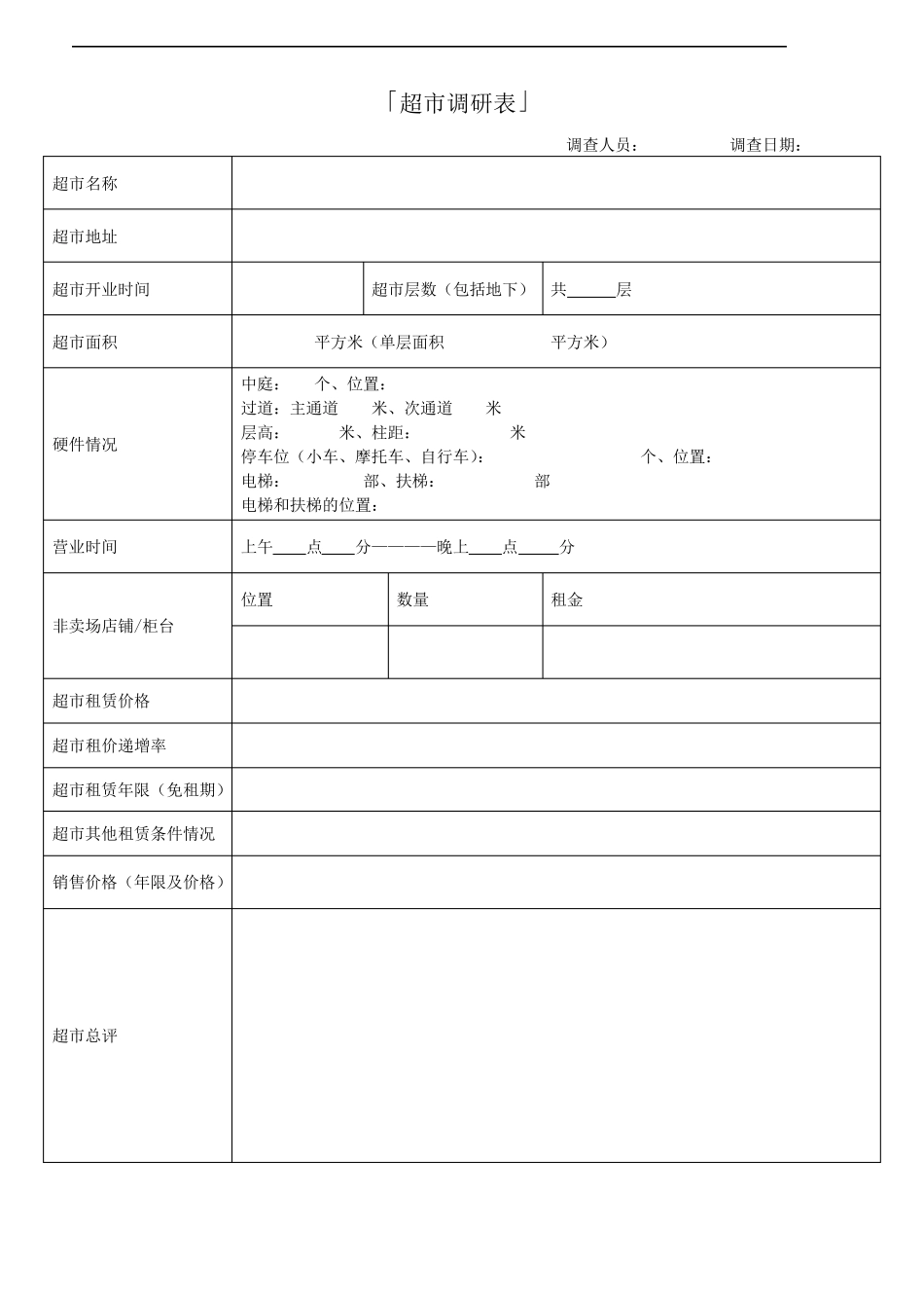 商业调研表格_第2页