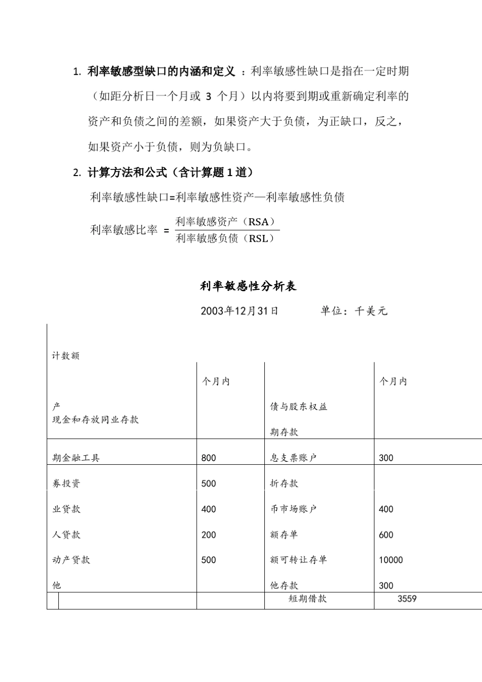 商业银行——缺口分析_第2页