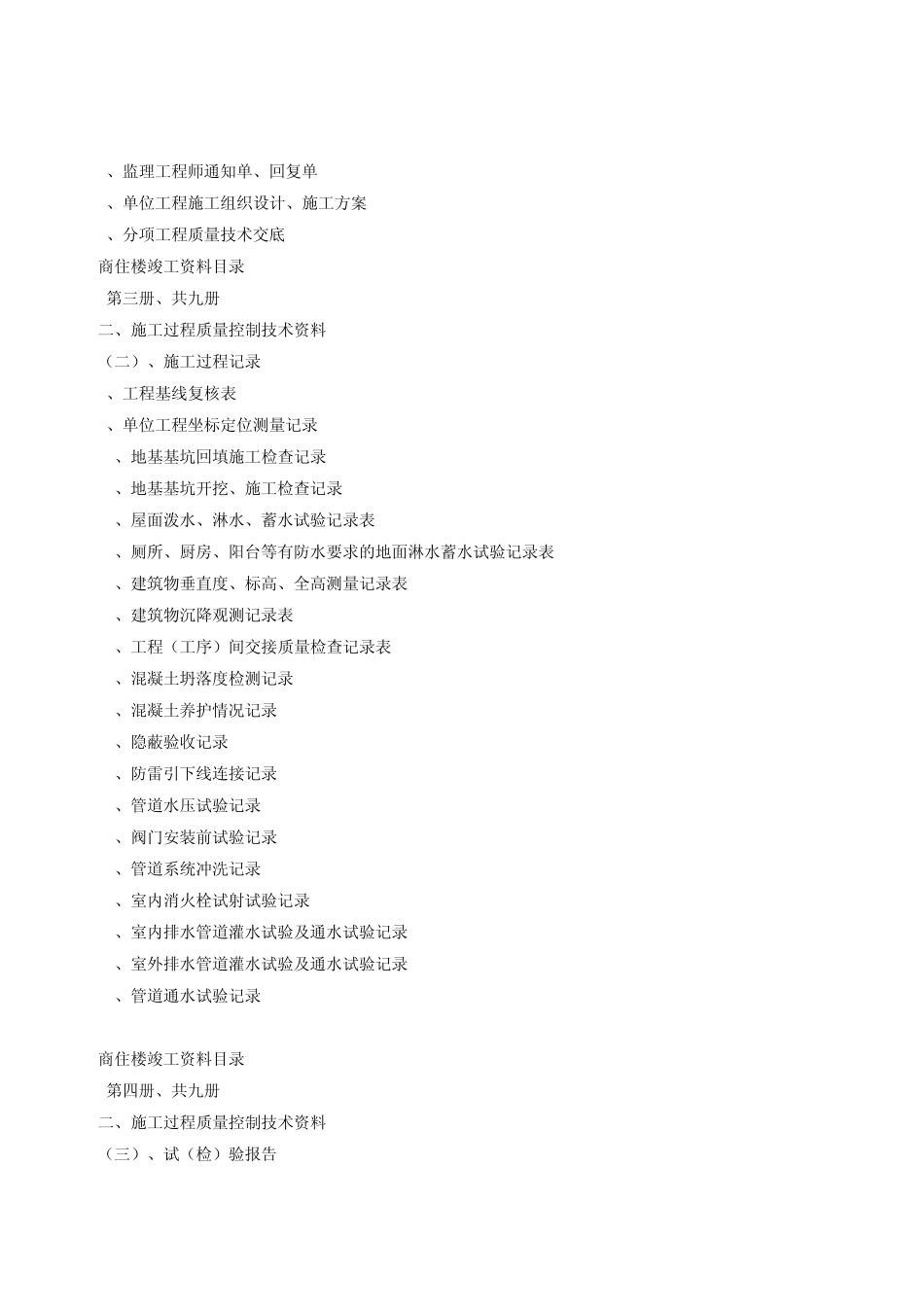 商住楼实例工程竣工验收资料目录汇总_第2页