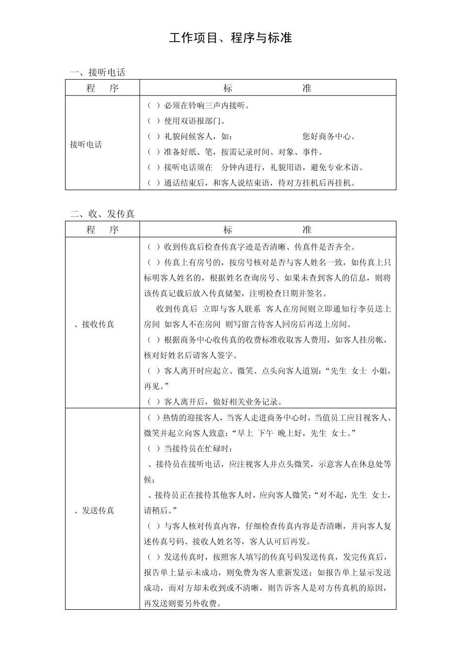 商务中心岗位职责与工作内容_第3页