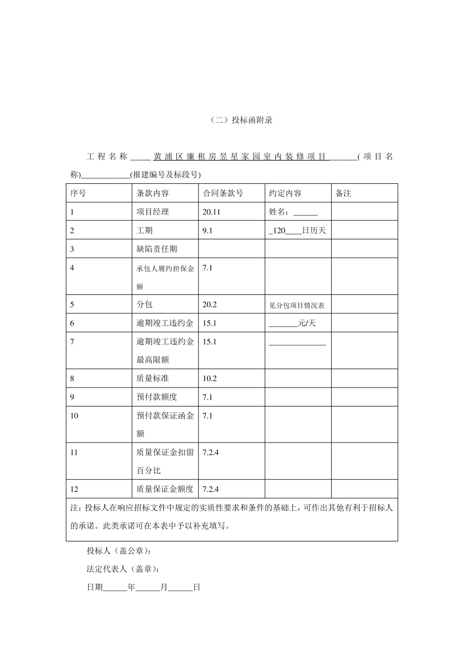 商务标投标函及附录_第3页