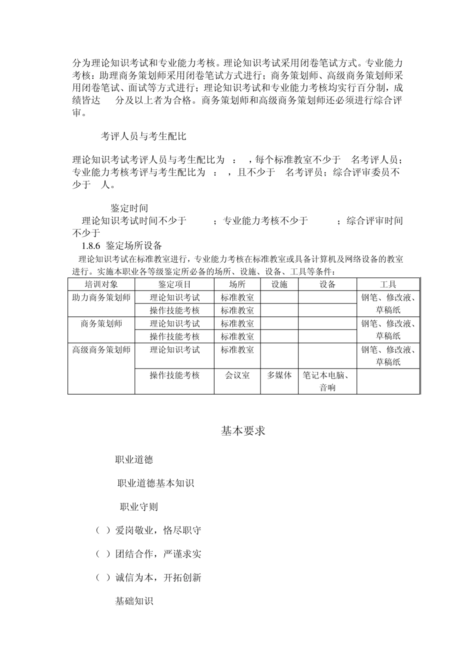 商务策划师国家职业标准_第3页