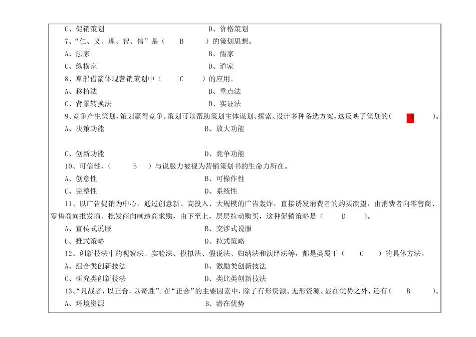 商务策划复习题_第2页