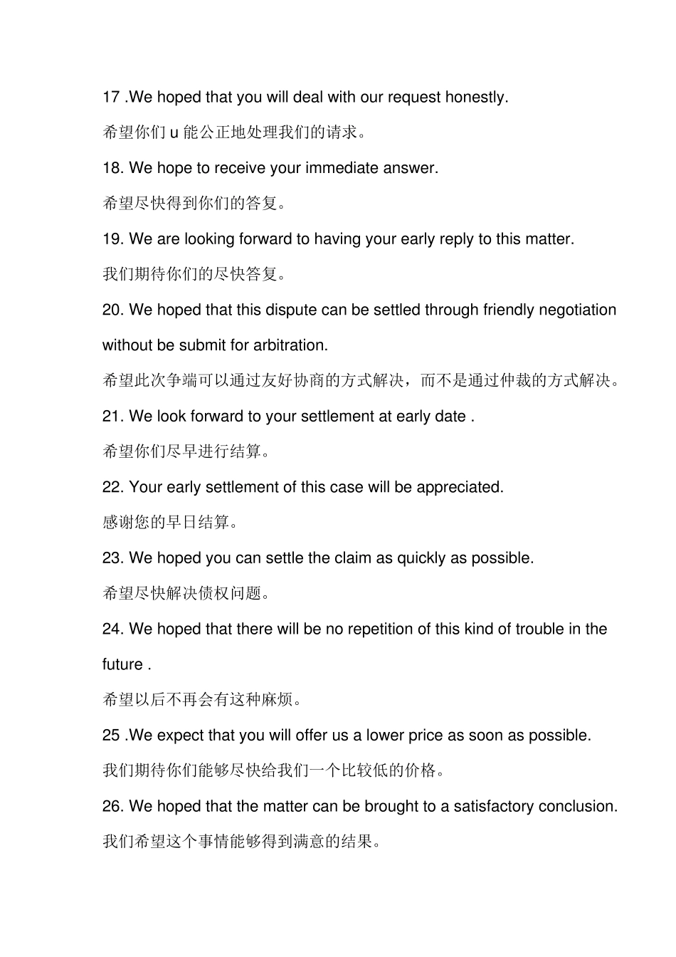 商务英语_外贸英语_信函常用句式_第3页