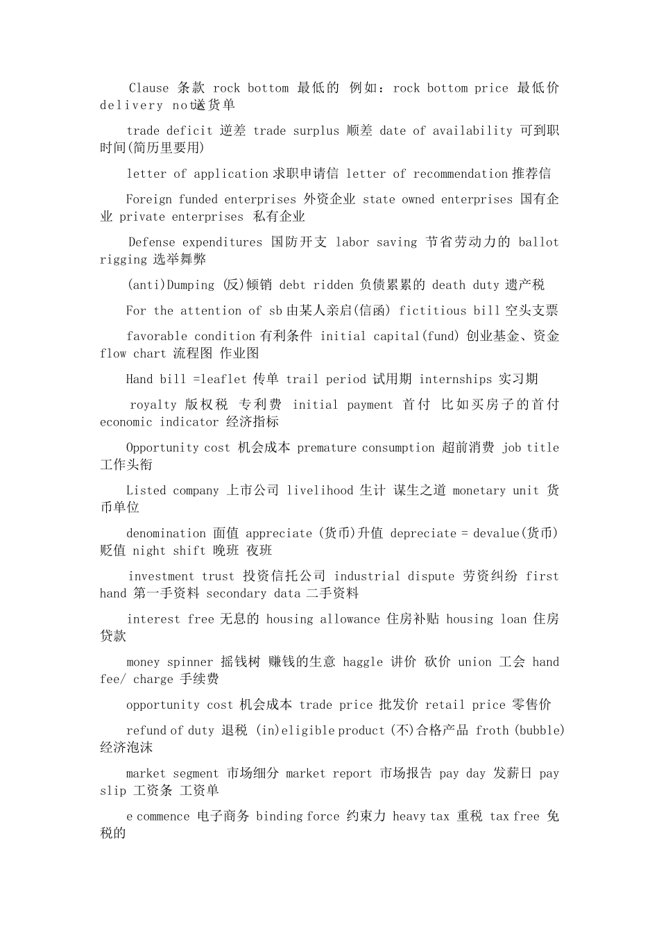 商务英语单词表_第3页