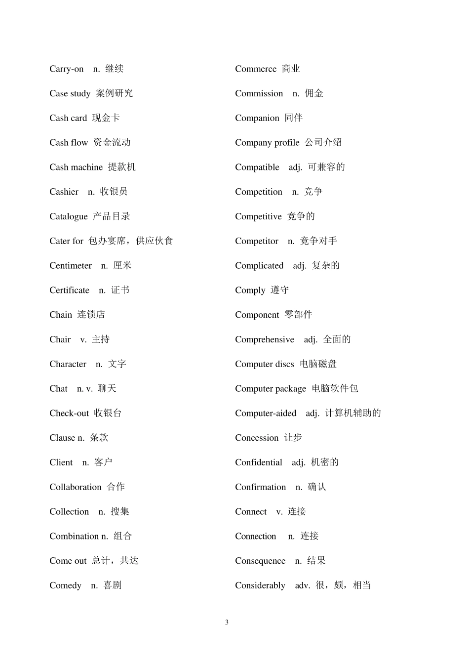 商务英语常用单词_第3页