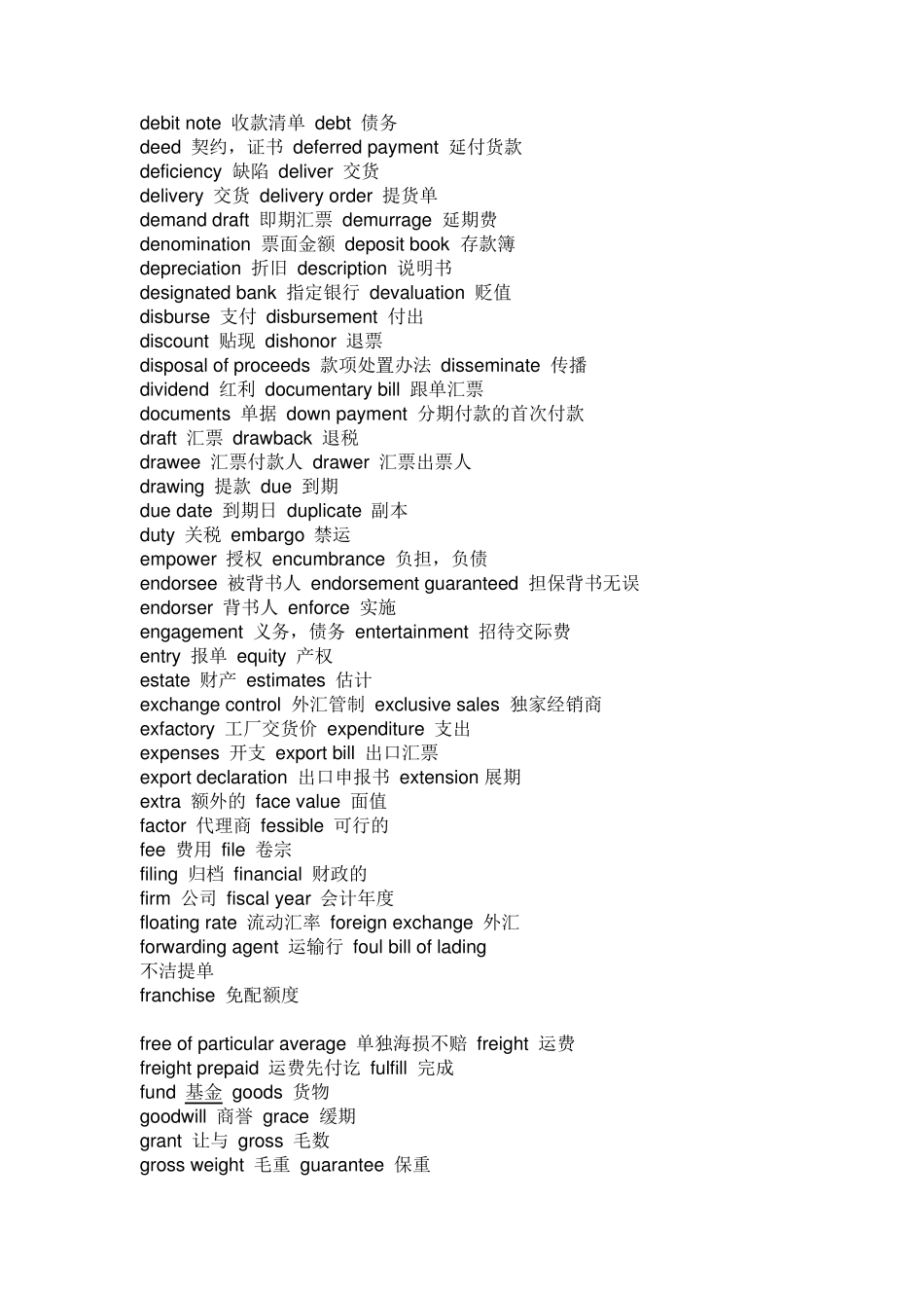 商务英语词汇_第3页