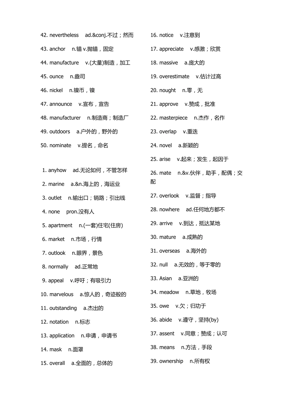 商务英语词汇表_第3页