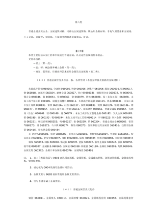 商品分类表第6类