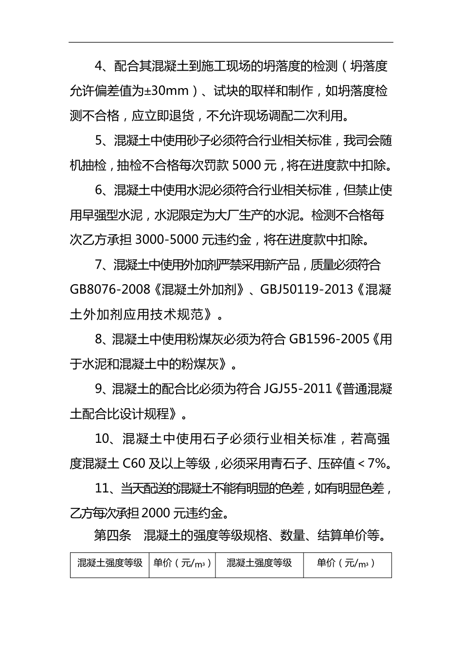 商品混凝土购销合同范本(完美标准版)_第2页