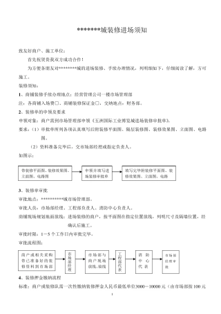 商户进场装修流程1(重要