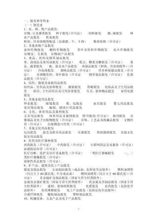 商改经营范围
