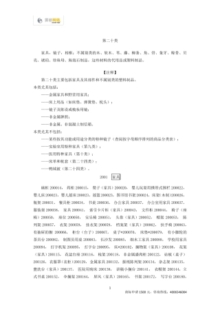 商标分类第20类