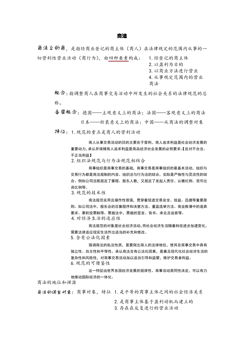 商法总论重点总结归纳_第1页