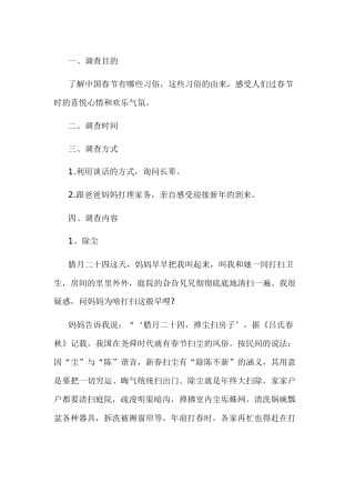 春节风俗谈调查报告-8