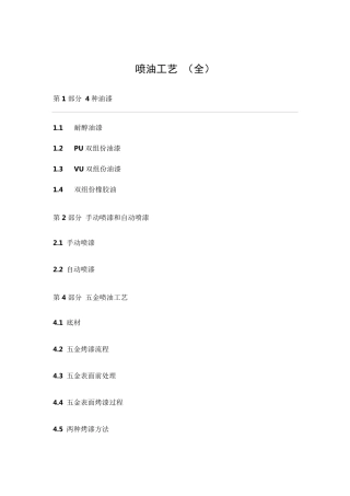 喷油工艺经典教材