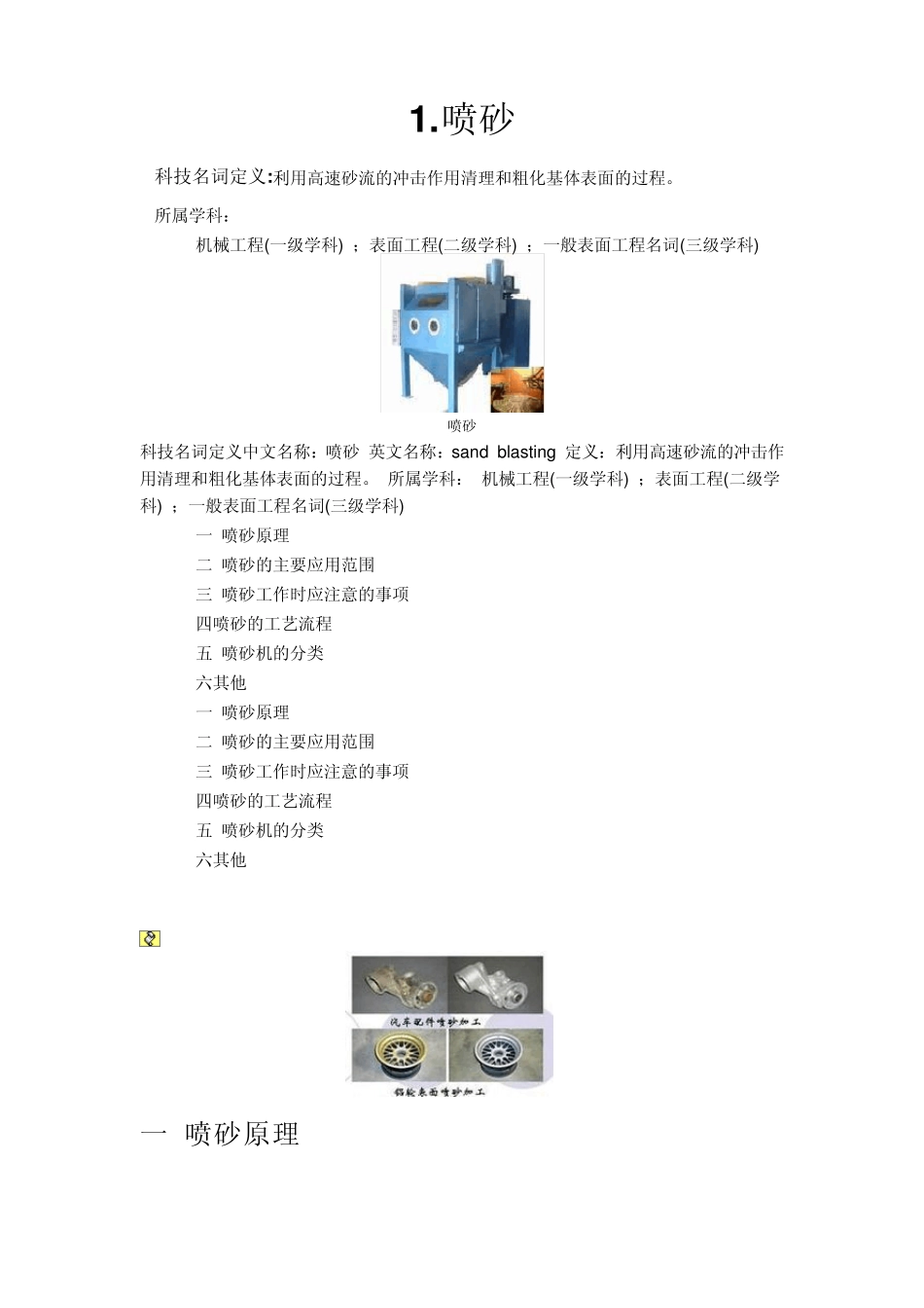 喷涂、喷塑、吹塑、电镀工艺原理_第1页