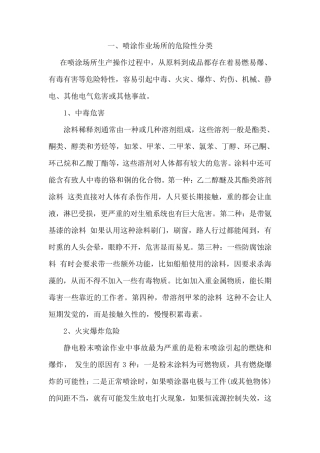 喷涂行业职业危害防控技术