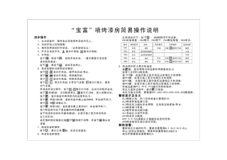 喷烤漆房中文说明