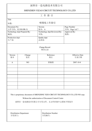 喷锡作业指引