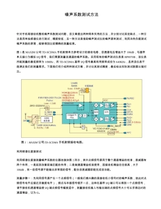噪声系数的原理和测试方法