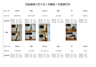 囚徒健身六艺十式图文详解老陈修正版