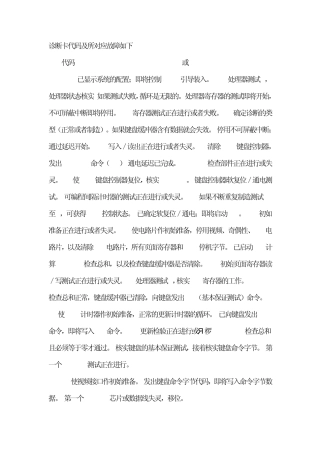 四位诊断卡代码详解