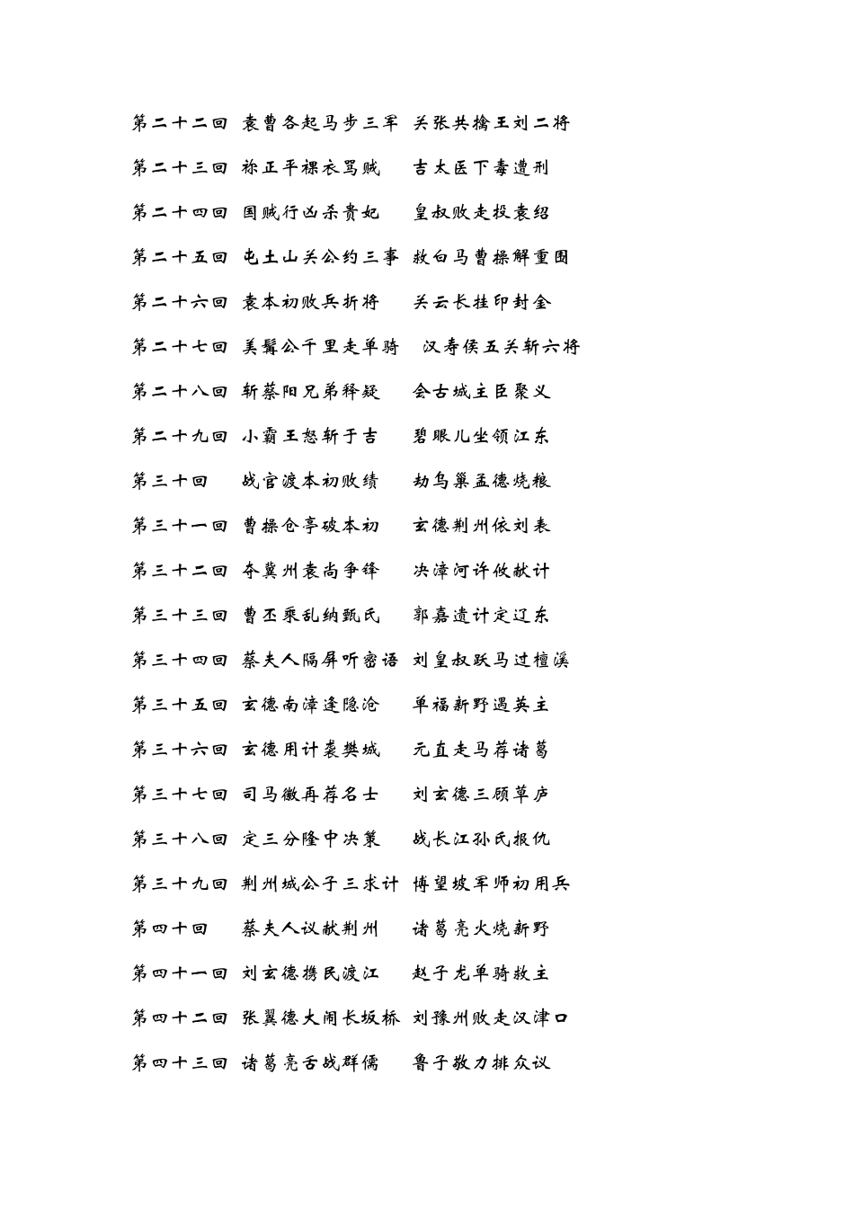 四大名著之三国演义回目_第2页