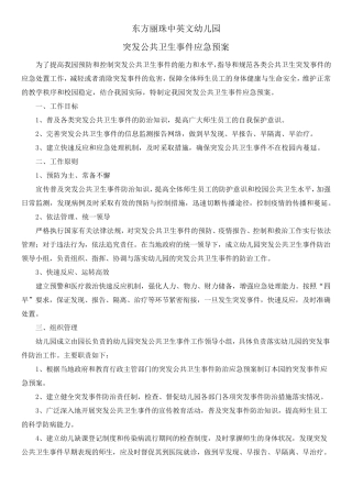 四大应急预案
