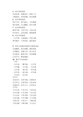 四字词语分类整理