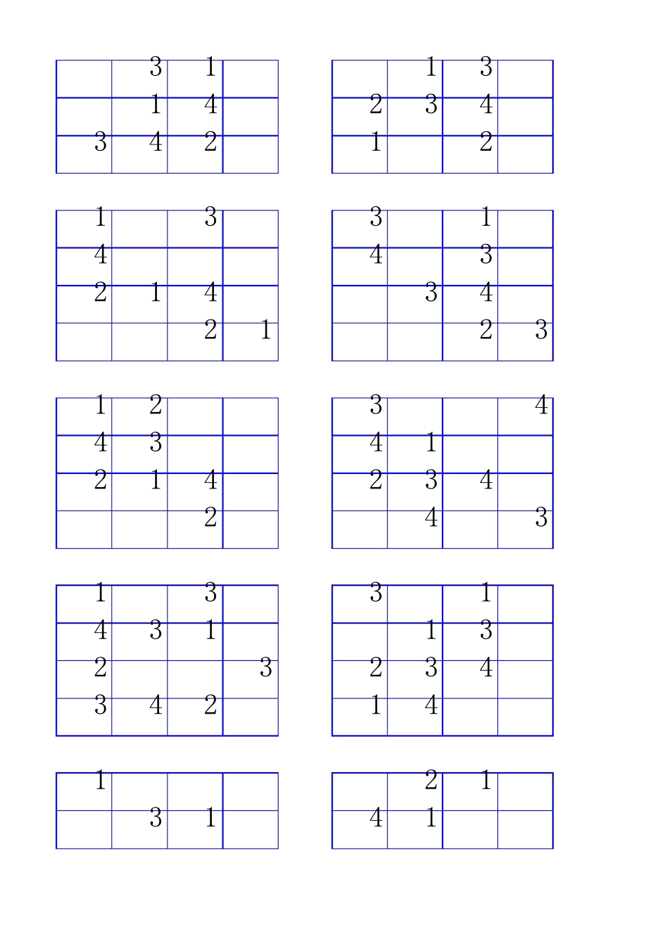四宫儿童数独练习100题_第3页