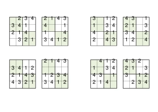 四宫格数独练习192题幼儿园及小学低年级联系(A4直接打印每页8题)