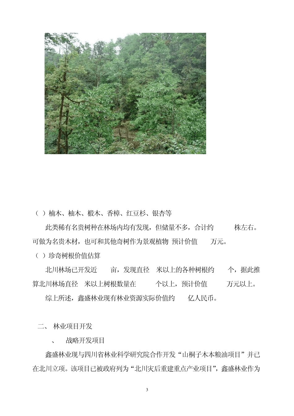 四川北川林权项目建议书_第3页