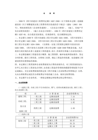 四川取费费率表