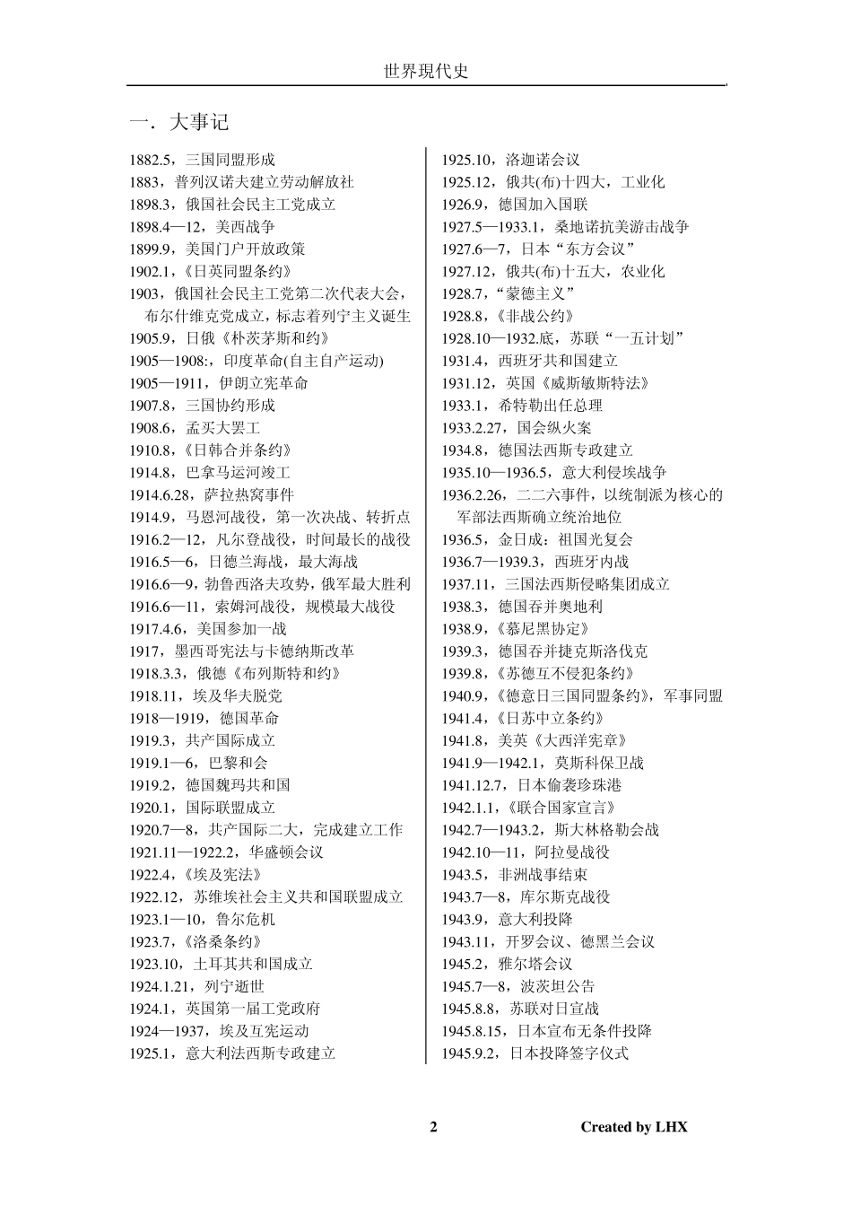 四川师范大学历史系世界现代史复习参考资料_第2页