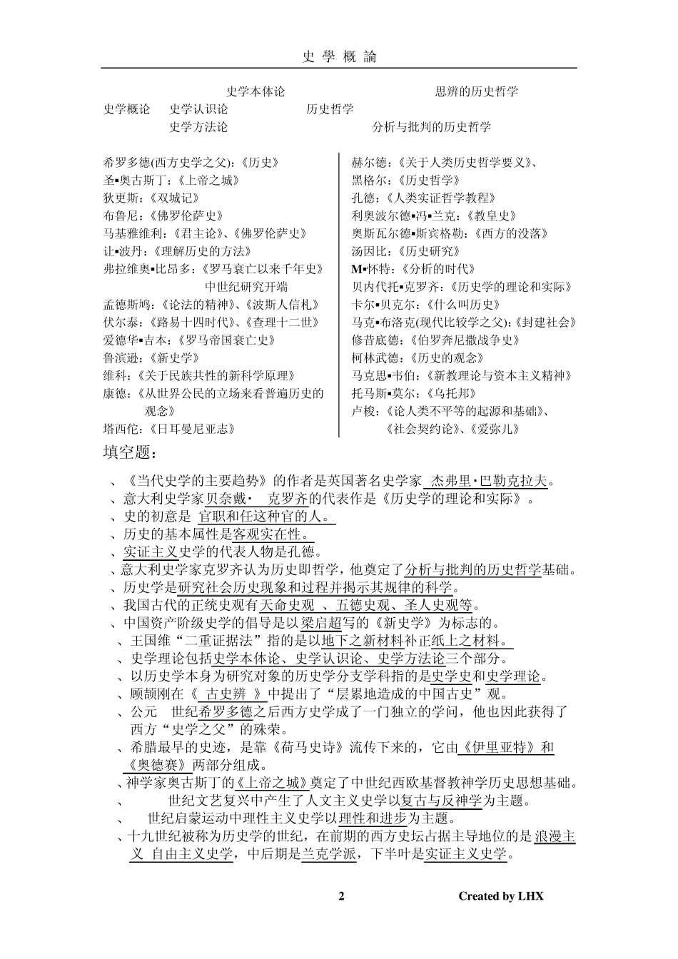 四川师范大学历史系史学概论复习参考资料_第2页