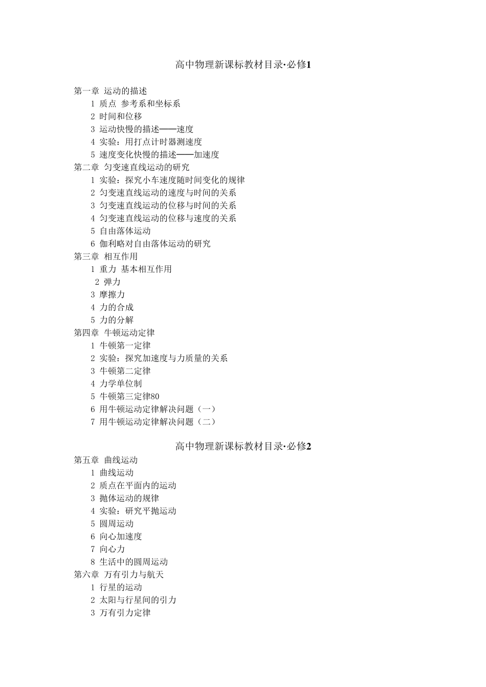四川新课标高中理科各科教材顺序和内容_第3页
