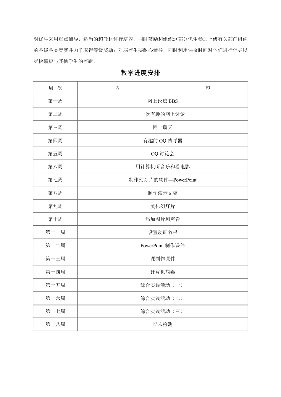 四川版小学五年级下册信息技术教案_第2页